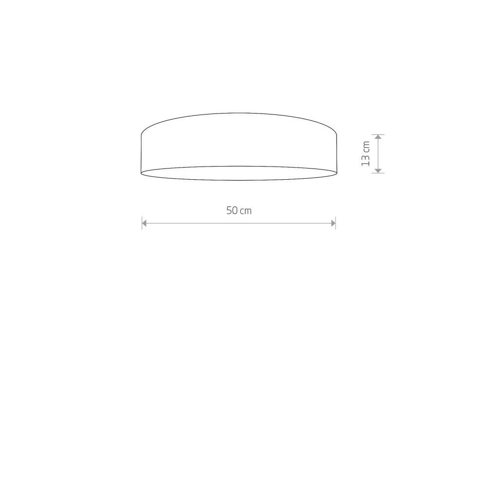 Grijze plafondlamp Turda Ø 50cm Lyora 5903139895392