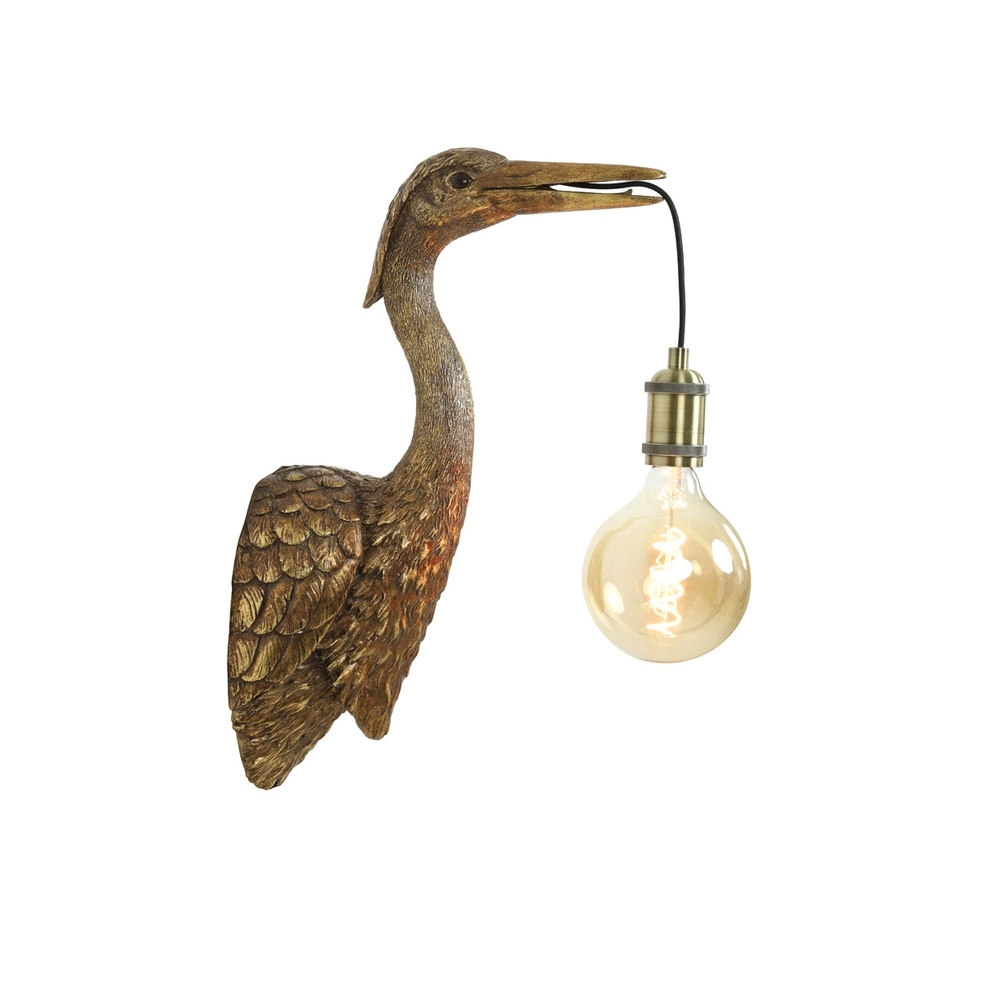 Wandlamp Crane brons vogel Light & Living 8717807607968