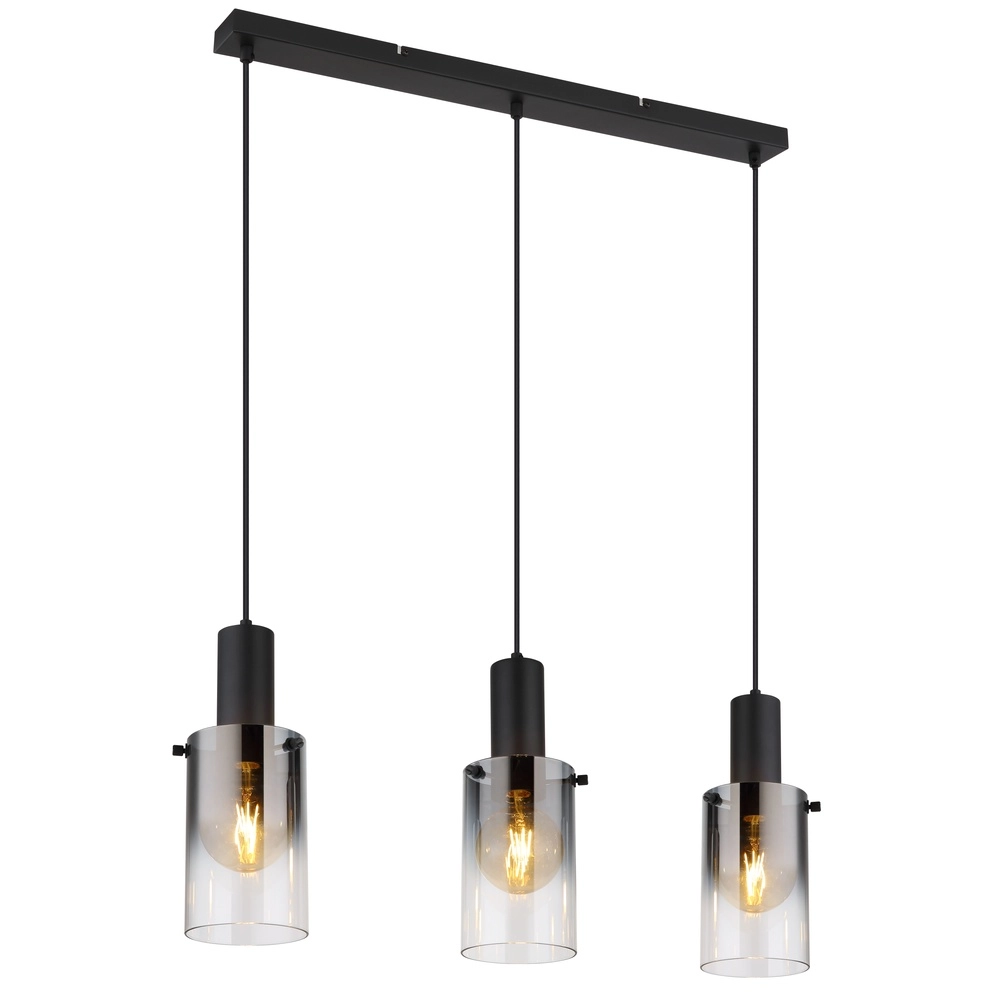 3-lichts hanglamp Florentina zwart design