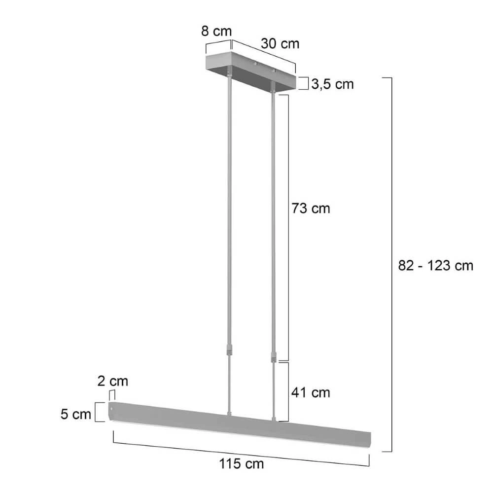 Led kantoor hanglamp Zelena LED Staal Steinhauer 8712746170597