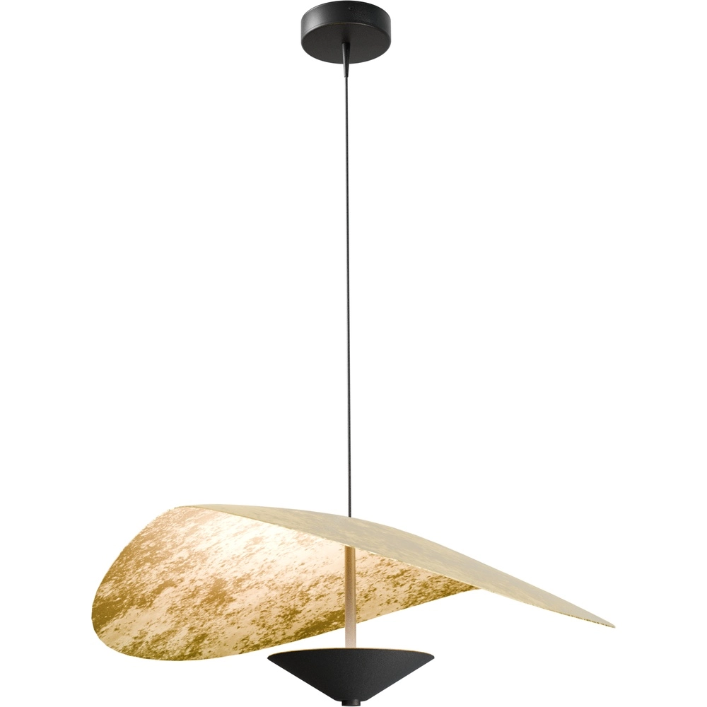 Ø 60cm led hanglamp Lente bladgoud