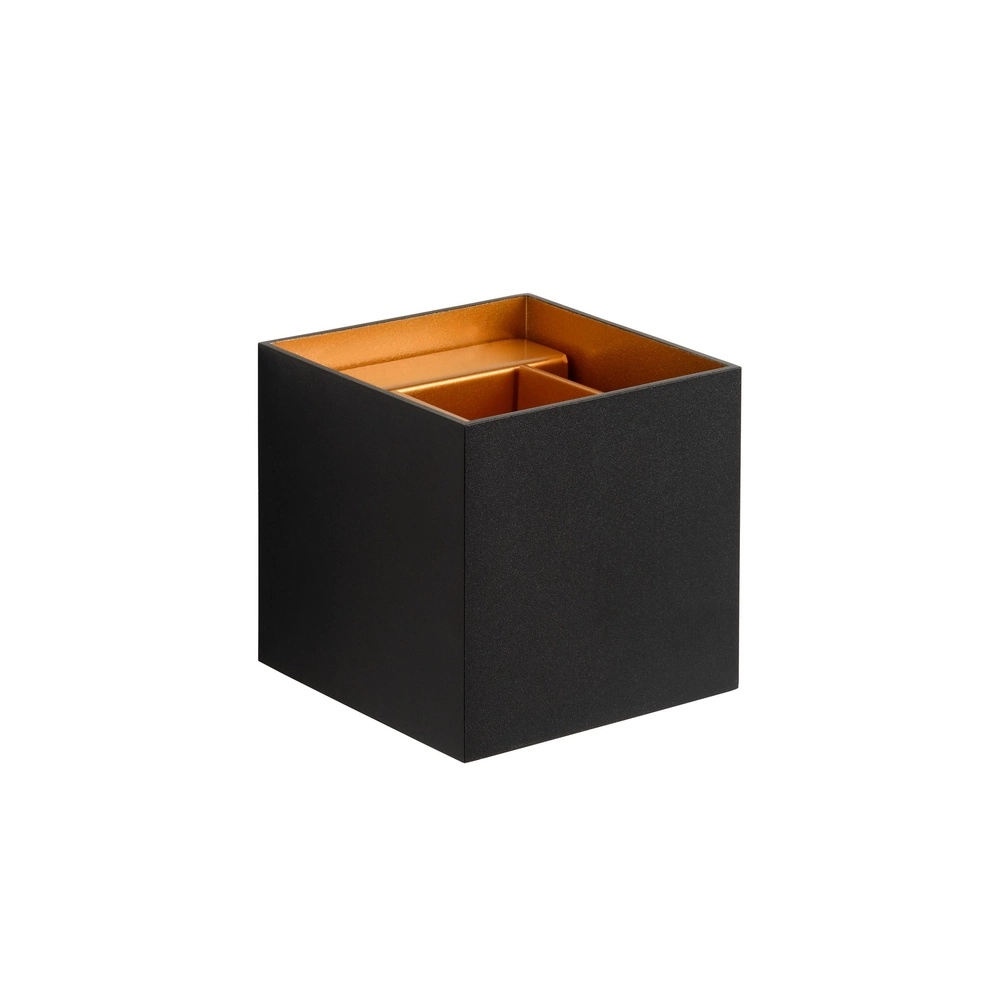 Vierkante wandspot Xio 2700K zwart