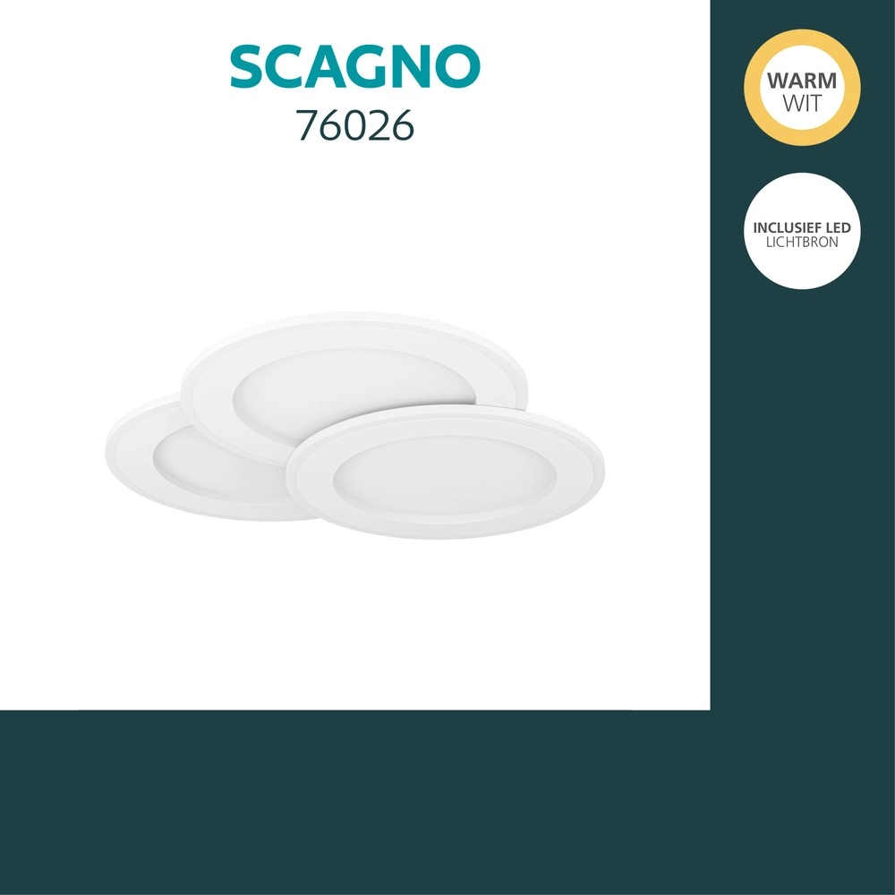Plafondlamp Scagno 48cm wit Eglo 9008606391981