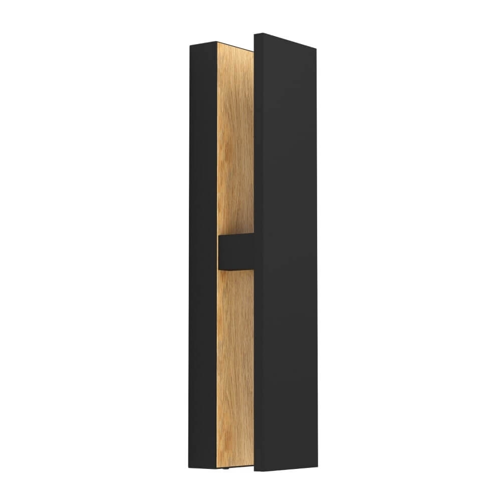 Buitenlamp Costorio Zwart met hout