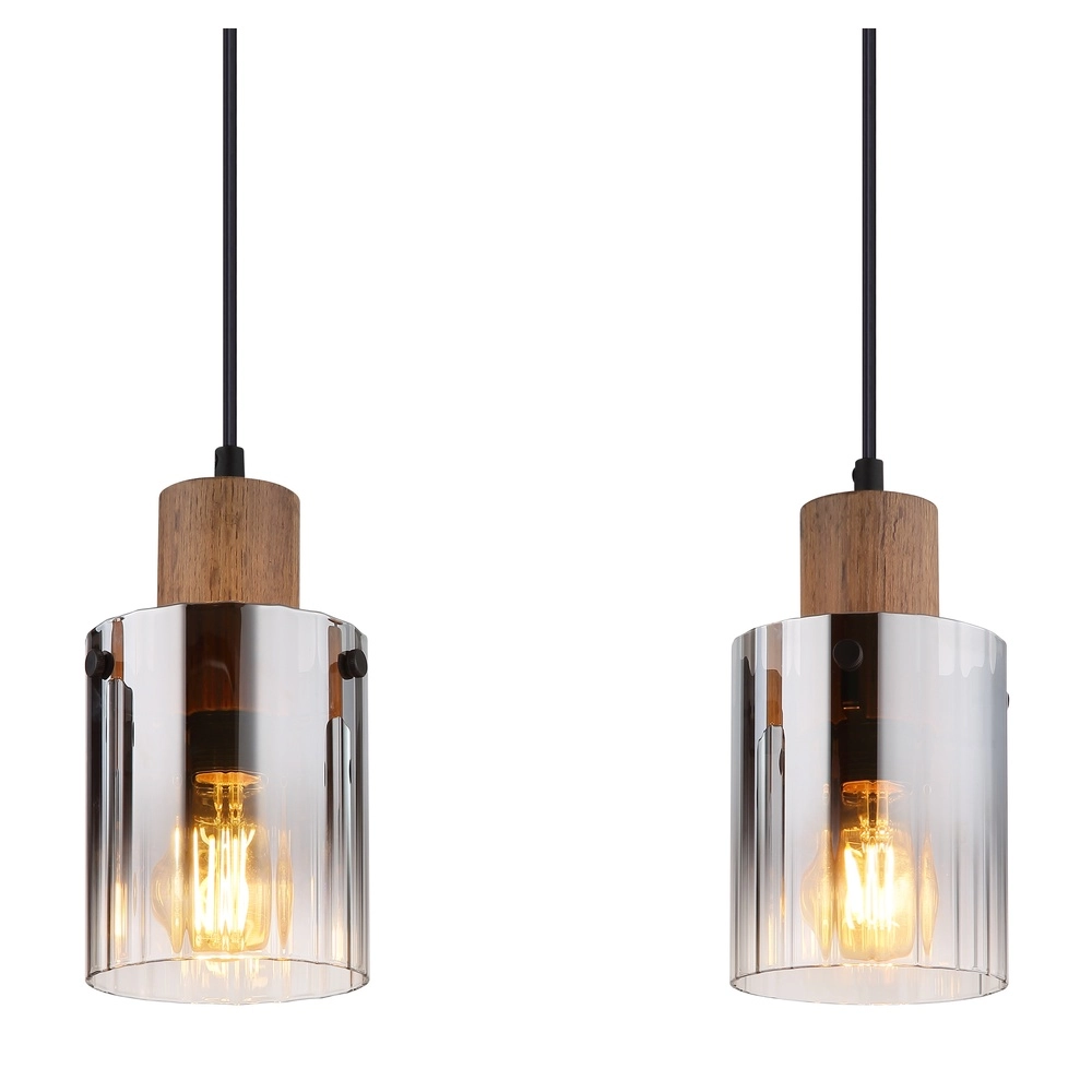 Hanglamp Underwood hout 4-lichts Globo 9007371507658
