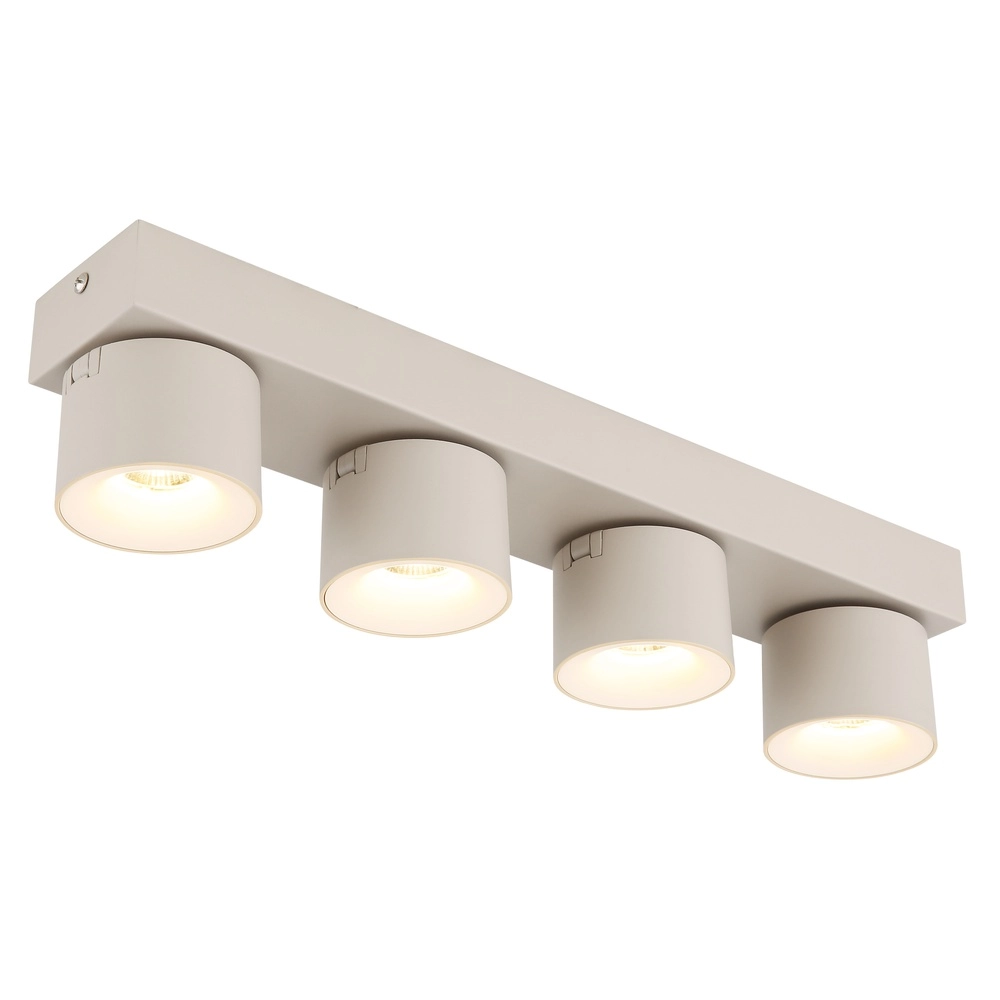 4-lichts plafondspot Rae zand bruin Globo 9007371569878