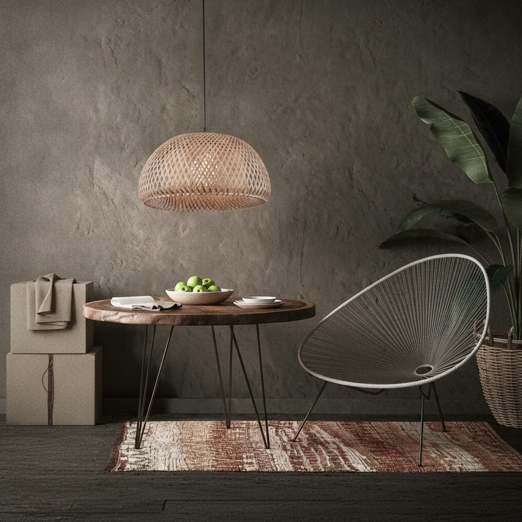 Rotan hanglamp Scarlet Ø 39cm