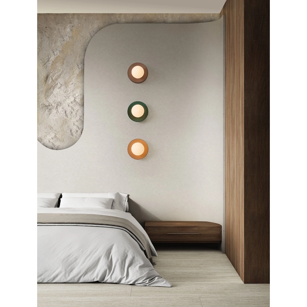 Wandlamp Orbique mokka bruin Ø 16cm Lyora 5212017483911