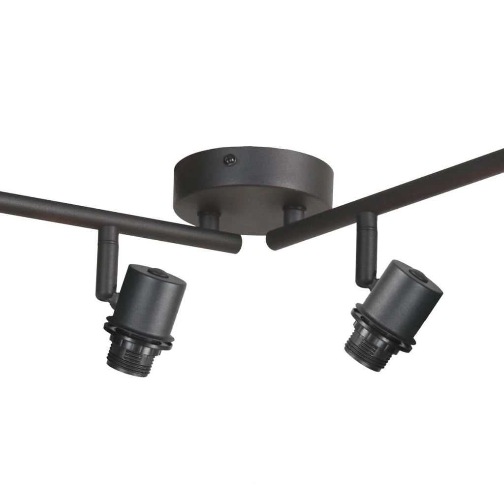 Plafondlamp 4-lichts Sumba met bamboe kappen Ø12cm Steinhauer 8712746182842