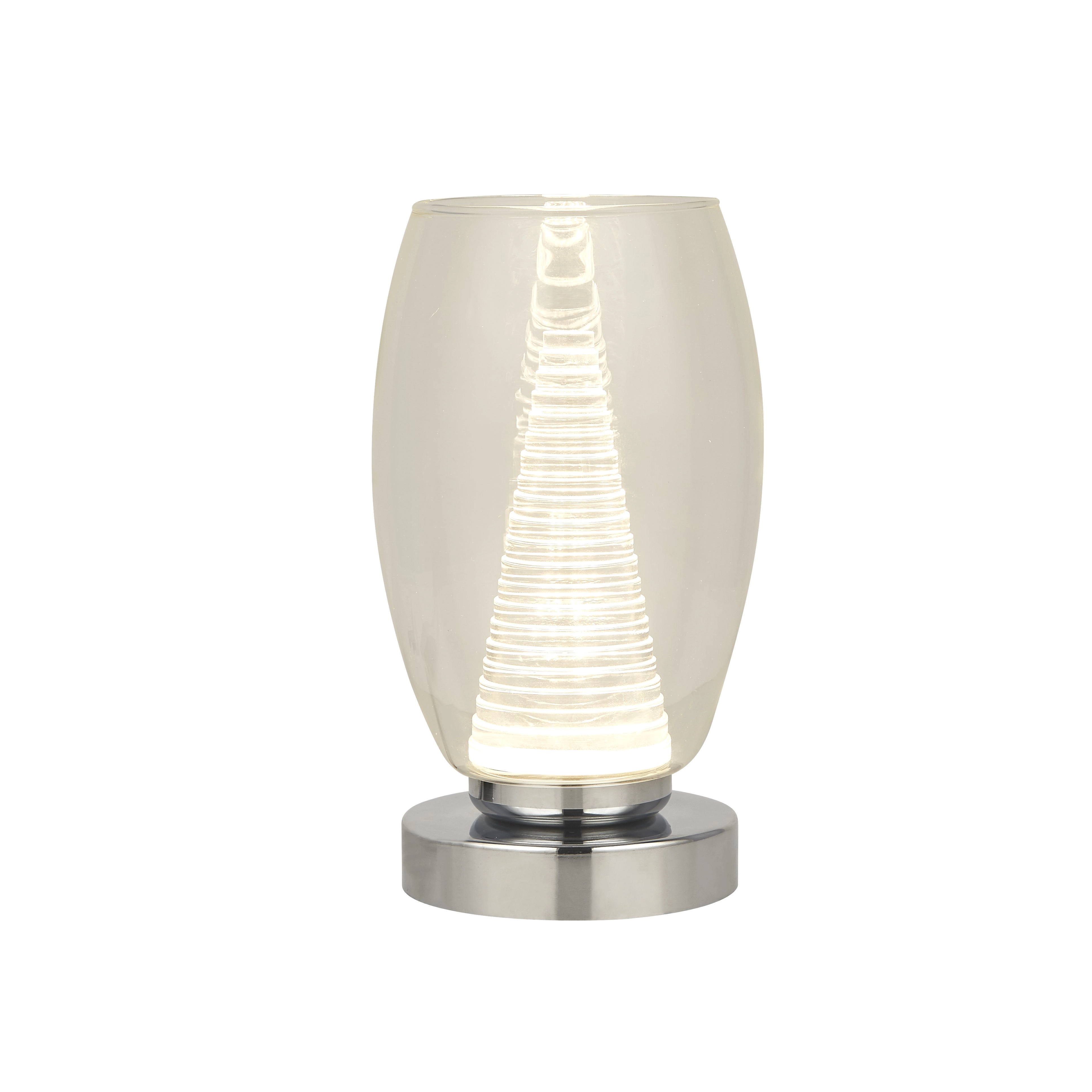 Tafellamp Cyclone chroom met helder glas Searchlight 5053423176017