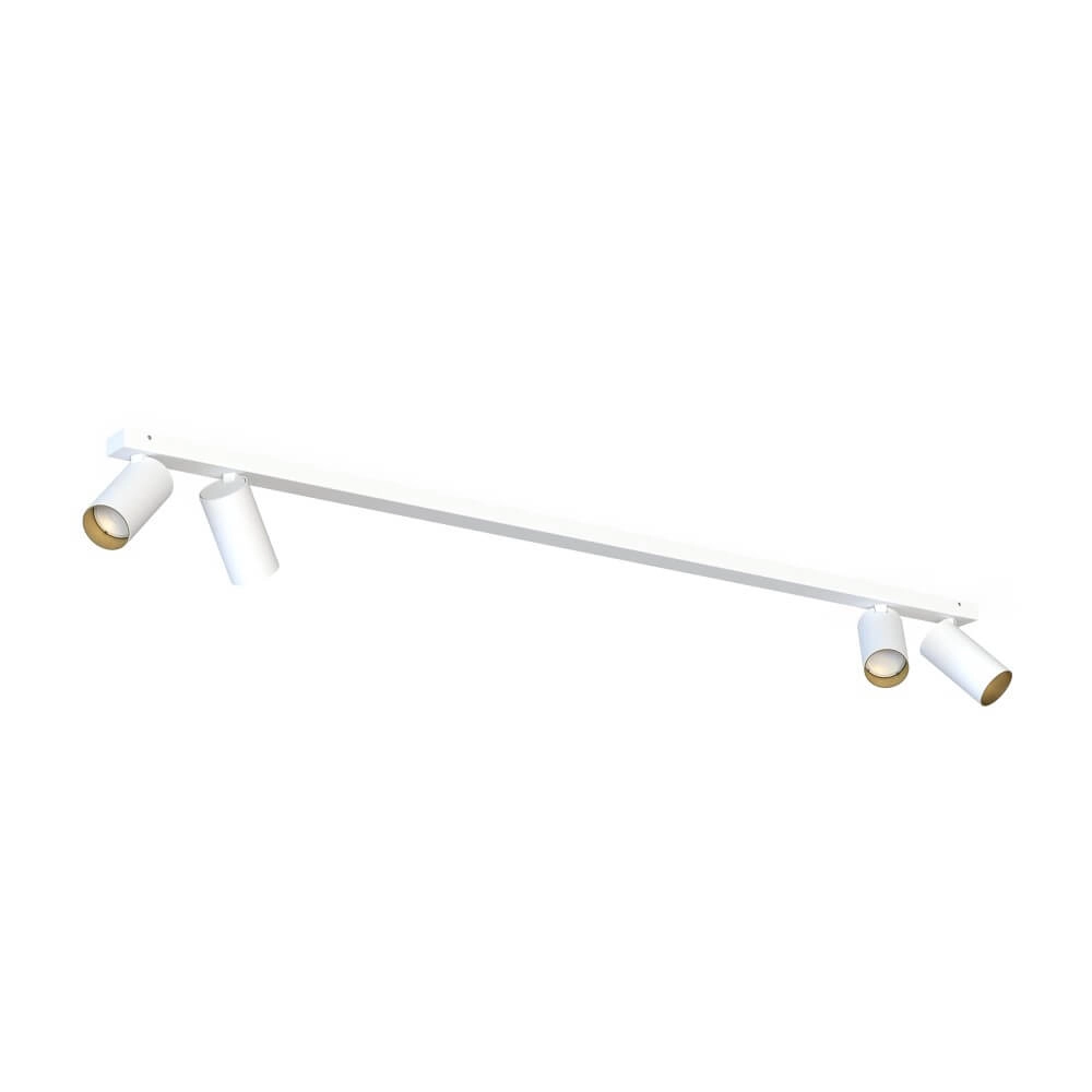 Opbouwspot Mono wit met goud