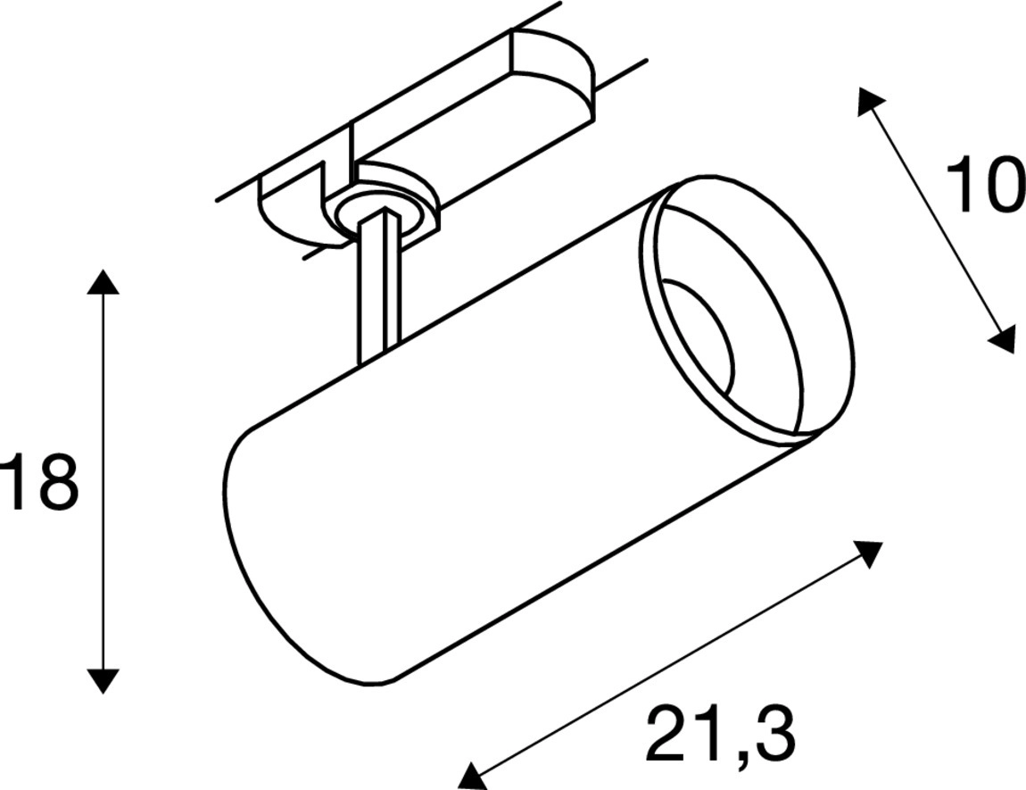 Railspot 3-fase Numinos L Dali wit/zwart 4000K - 24gr SLV 4024163247245