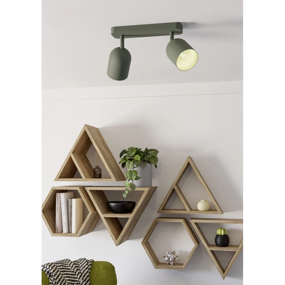 Design plafondspot Tilston 2-lichts groen Eglo 9008606359660