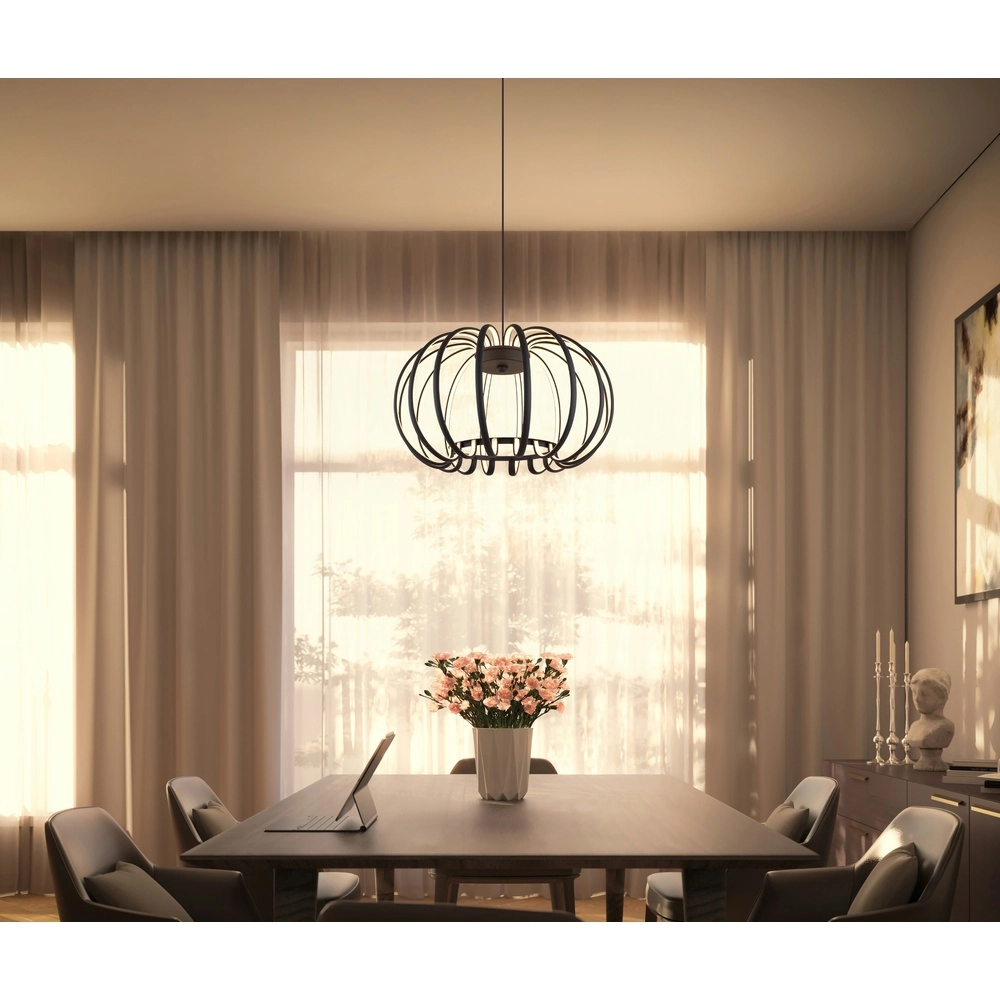 Zwarte hanglamp Ribbon design Globo 9007371575305