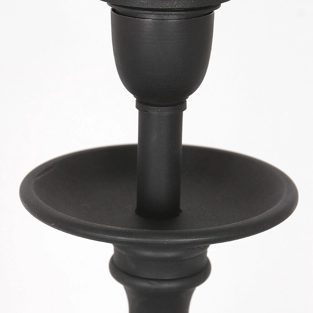 Klassieke schemerlamp Lyons C met witte linnen kap Steinhauer 8712746166767