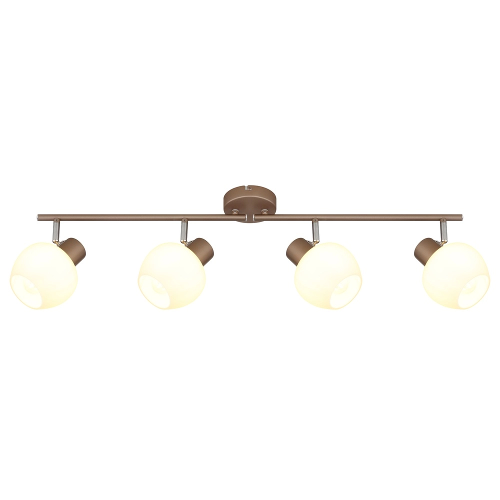 Plafondlamp Eileen 4-lichts koffie bruin Globo 9007371580576