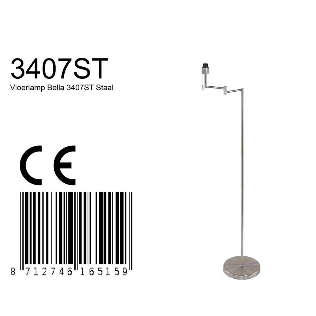 Vloerlamp Bella metaal grijs Steinhauer 8712746165159