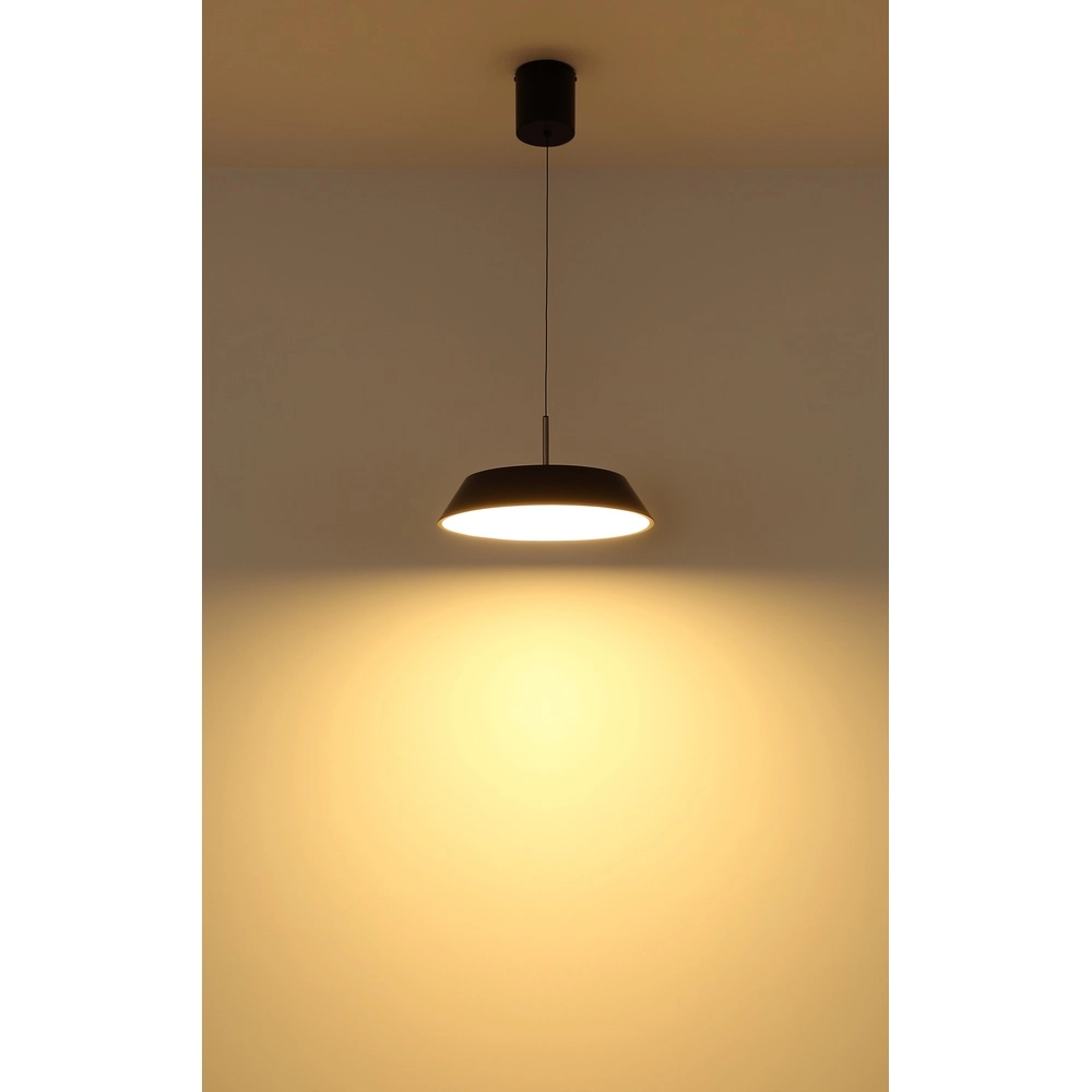 Strakke hanglamp Silena zwart Ø 40cm Globo 9007371583232