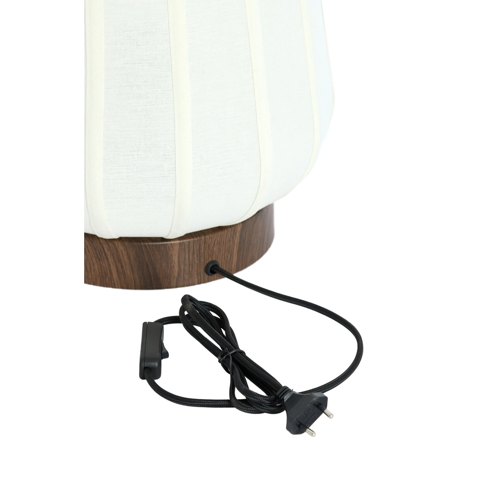 Nachtkastlamp Bibury Ø 20cm - wit linnen Light & Living 8717807794217