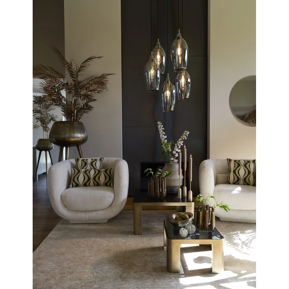 Eettafel hanglamp Lukaro 5-lichts - smoke glas Light & Living 8717807703288