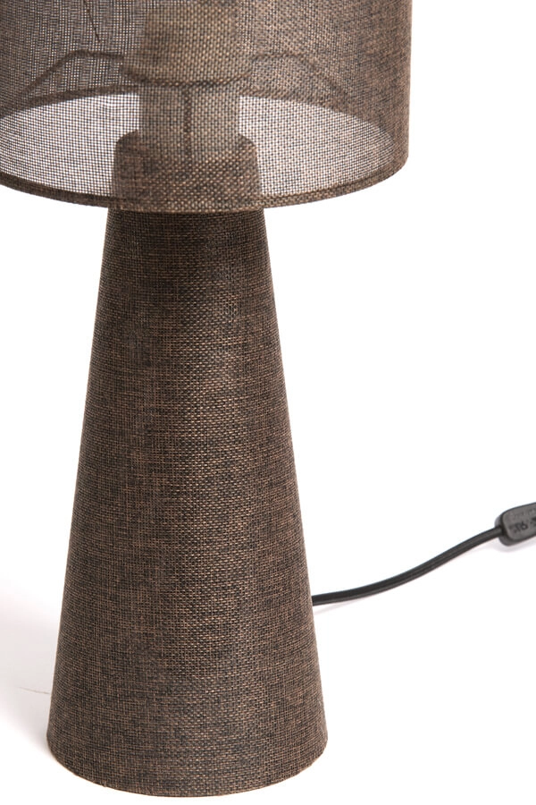 Bruine tafellamp Micky Ø 20cm Light & Living 8717807761134