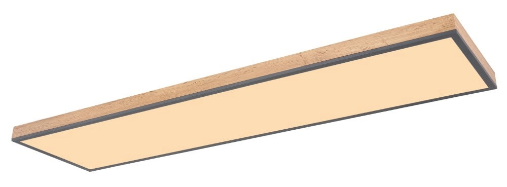 Houten led plafondlamp Doro 120x30cm Globo 9007371428014
