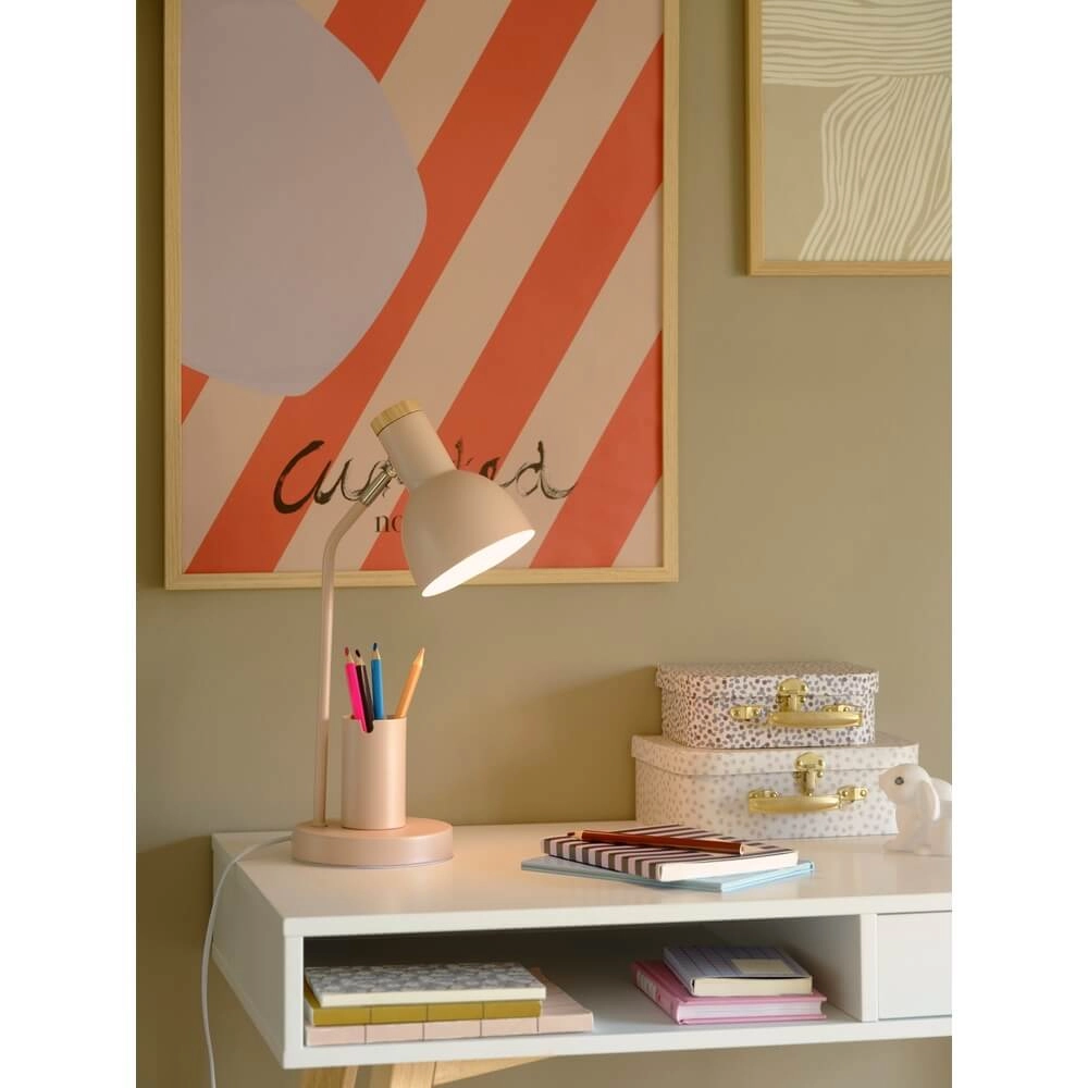 Roze bureaulamp Devone met pennenbakje Nordlux 5704924024566