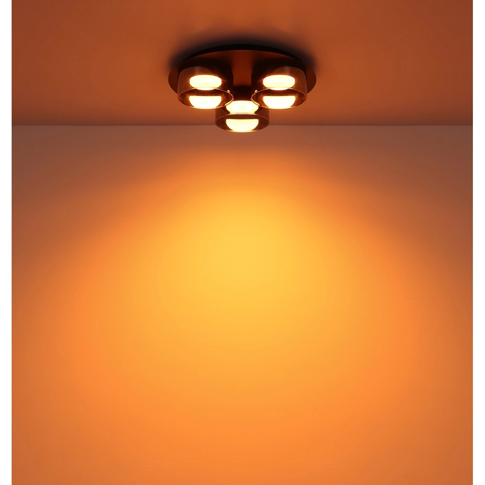Design plafondlamp Higgins zwart 3-lichts Globo 9007371578894