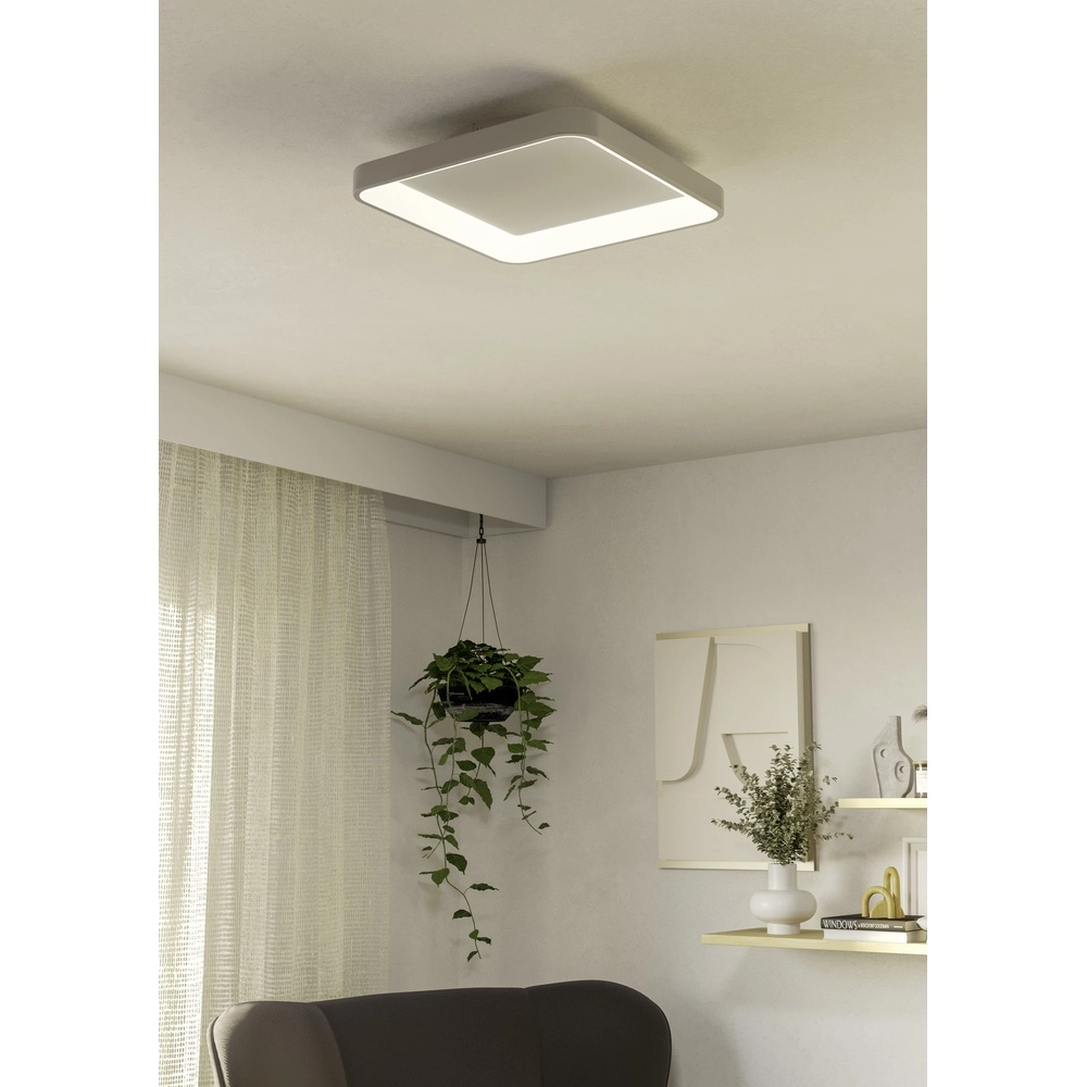 Strakke led plafonnière Loretello 35x35cm - wit Eglo 9008606316427