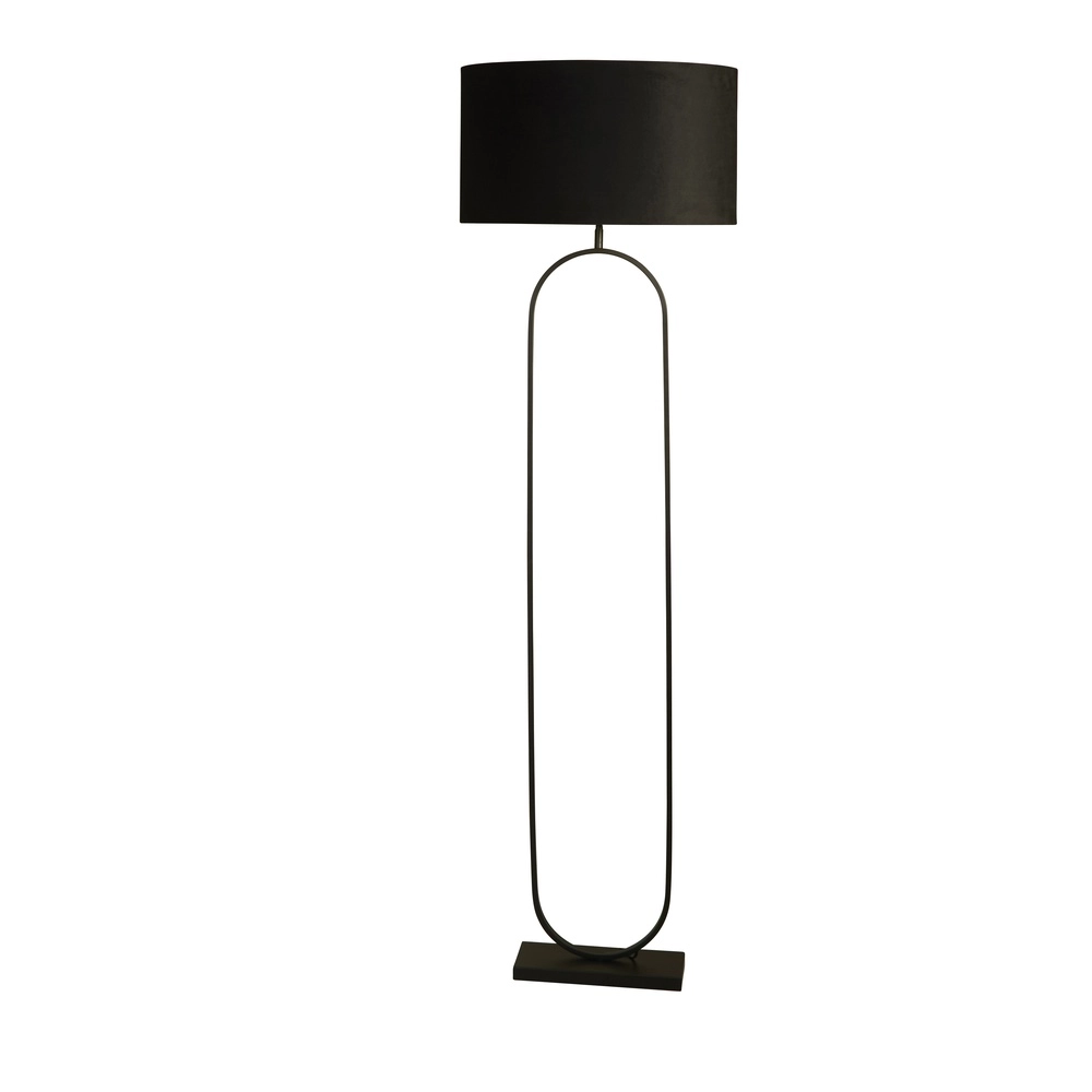 Vloerlamp Modish zwart met zwarte kap
