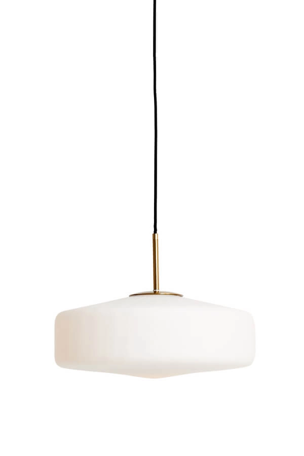 Hanglamp Pleat goud met wit Ø 30cm