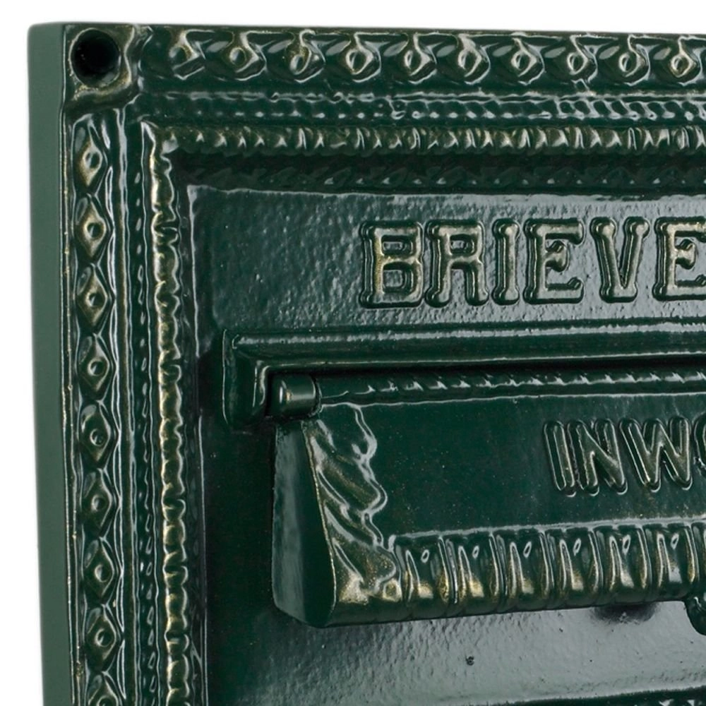 Brievenbus Postplate B3 muurplaat - zwart KS verlichting 8714732170345