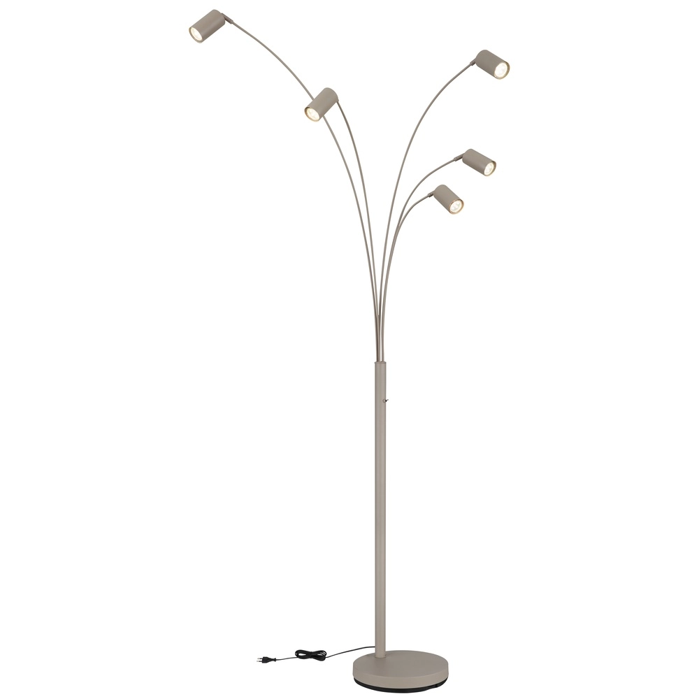 5-lichts vloerlamp Robby zand bruin Globo 9007371566365