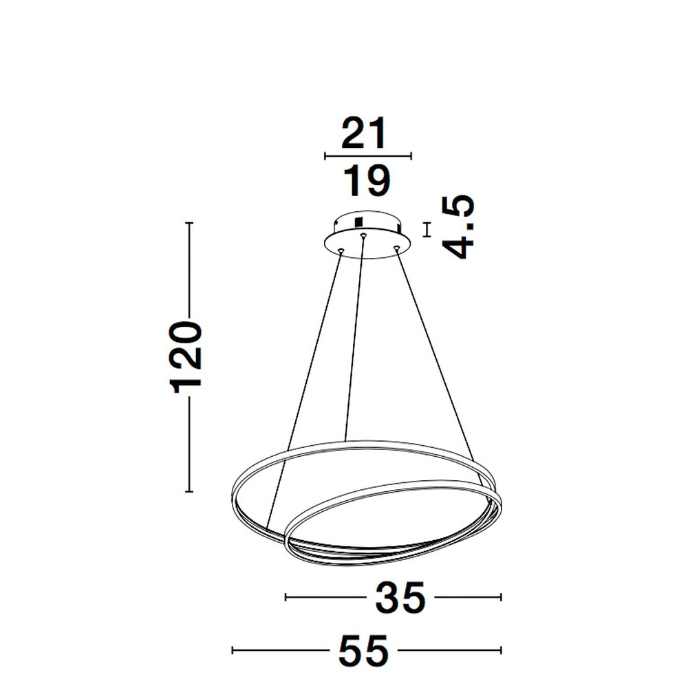 Design hanglamp Grania zwart Ø 55cm Lyora 5212017429285