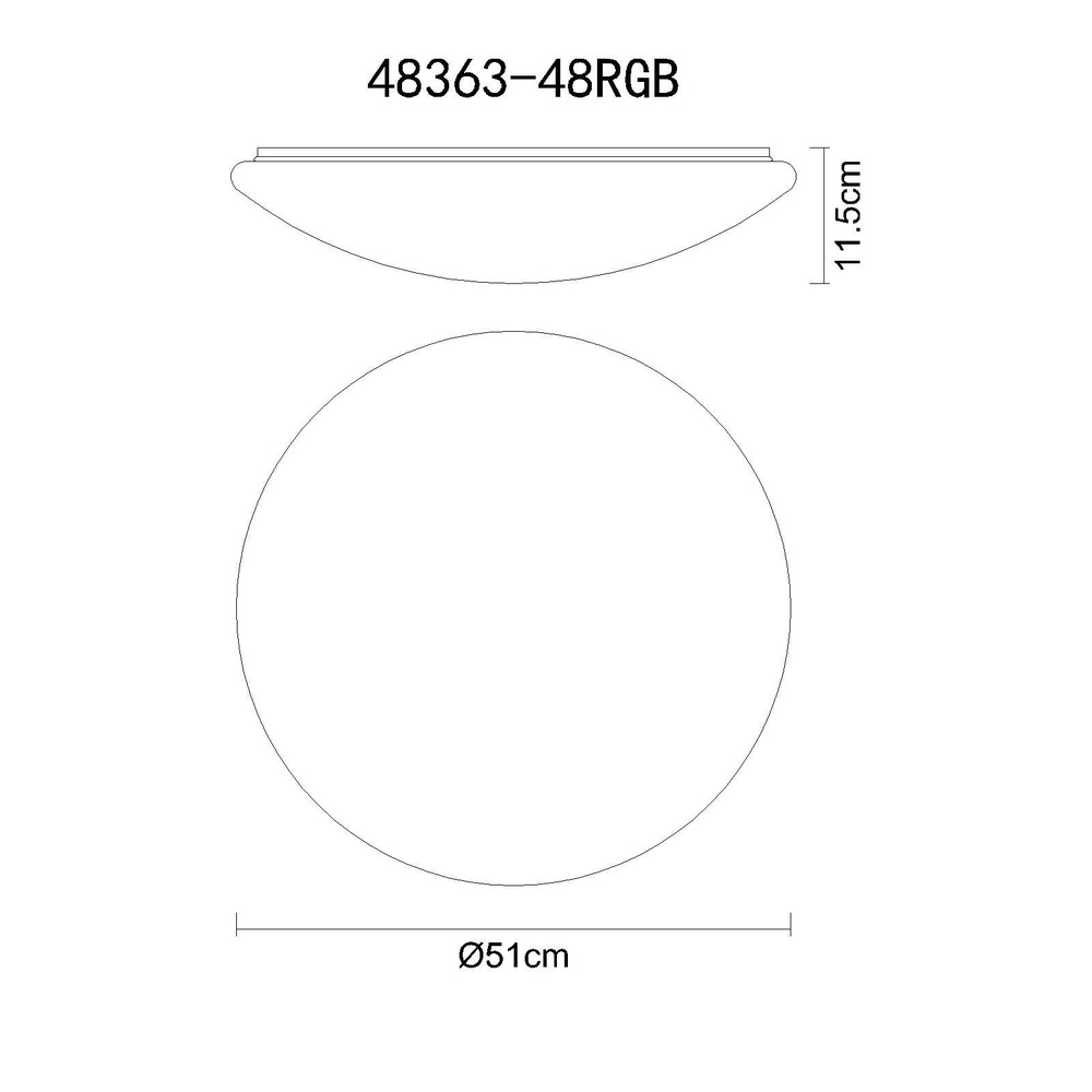 Plafonniere Atreju I Ø 51cm lichtkleur instelbaar Globo 9007371382330