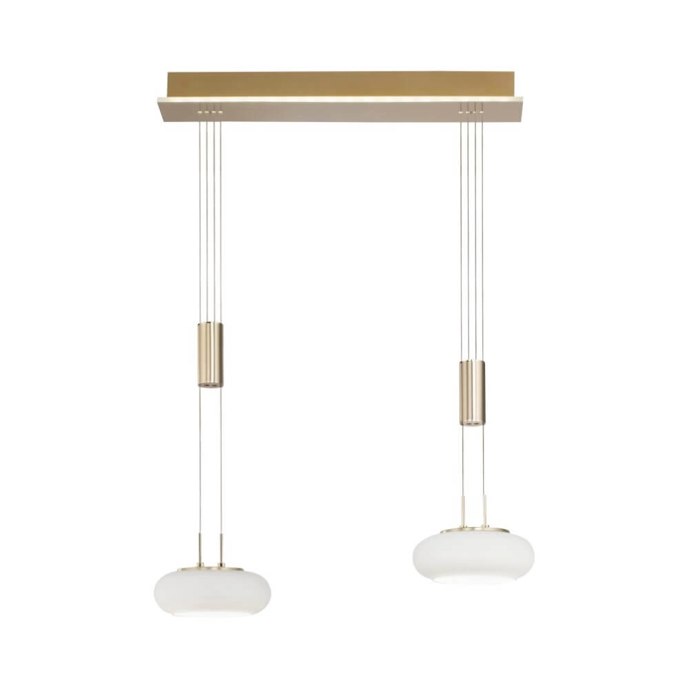 2-lichts hanglamp Q-Etienne messing Paul Neuhaus 4012248350416
