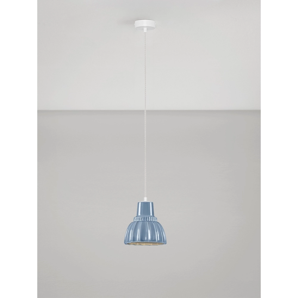 Hanglamp Picco wit met blauw Lyora 5212017495372