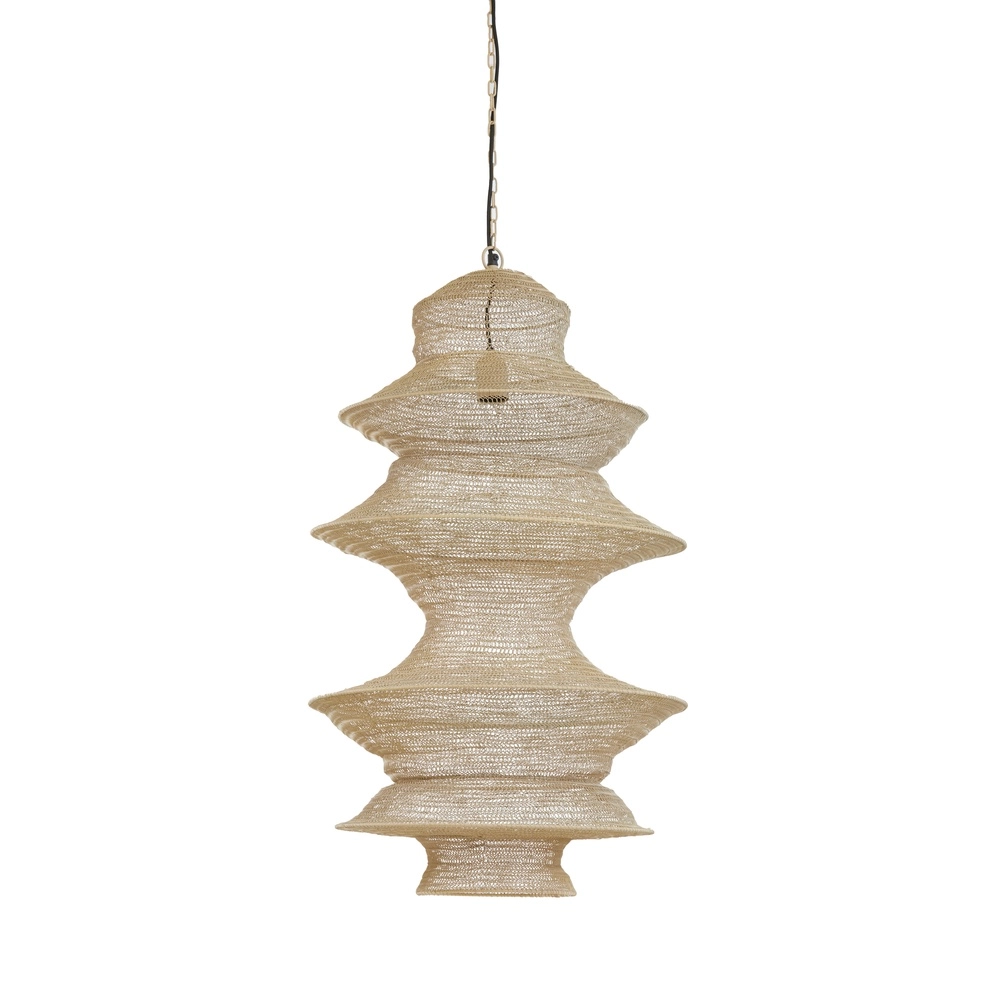 Metalen net hanglamp Nakisha Ø 48cm - zand