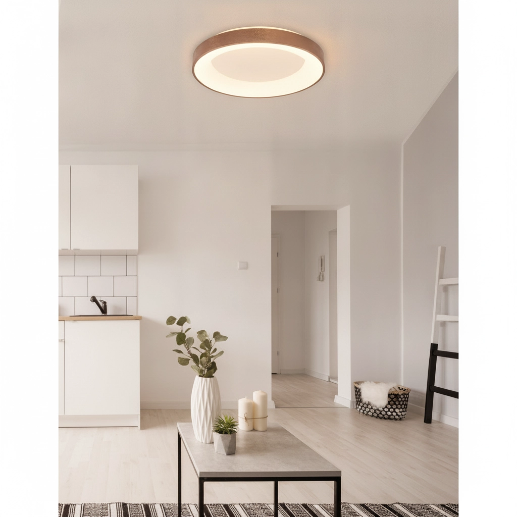 Plafondlamp Rando Thin koffie bruin Ø 60cm