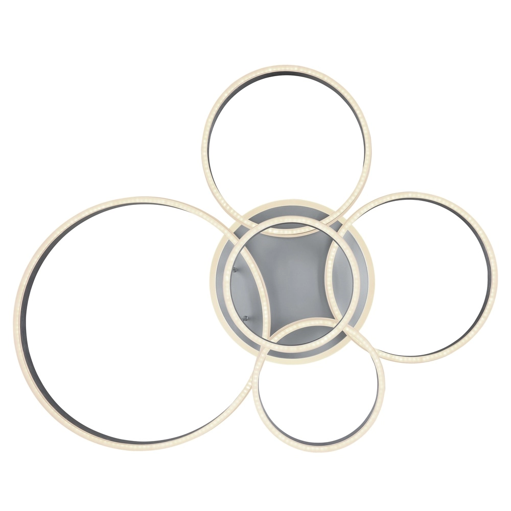 Plafondlamp Rubio grijs 5 ringen Globo 9007371422913