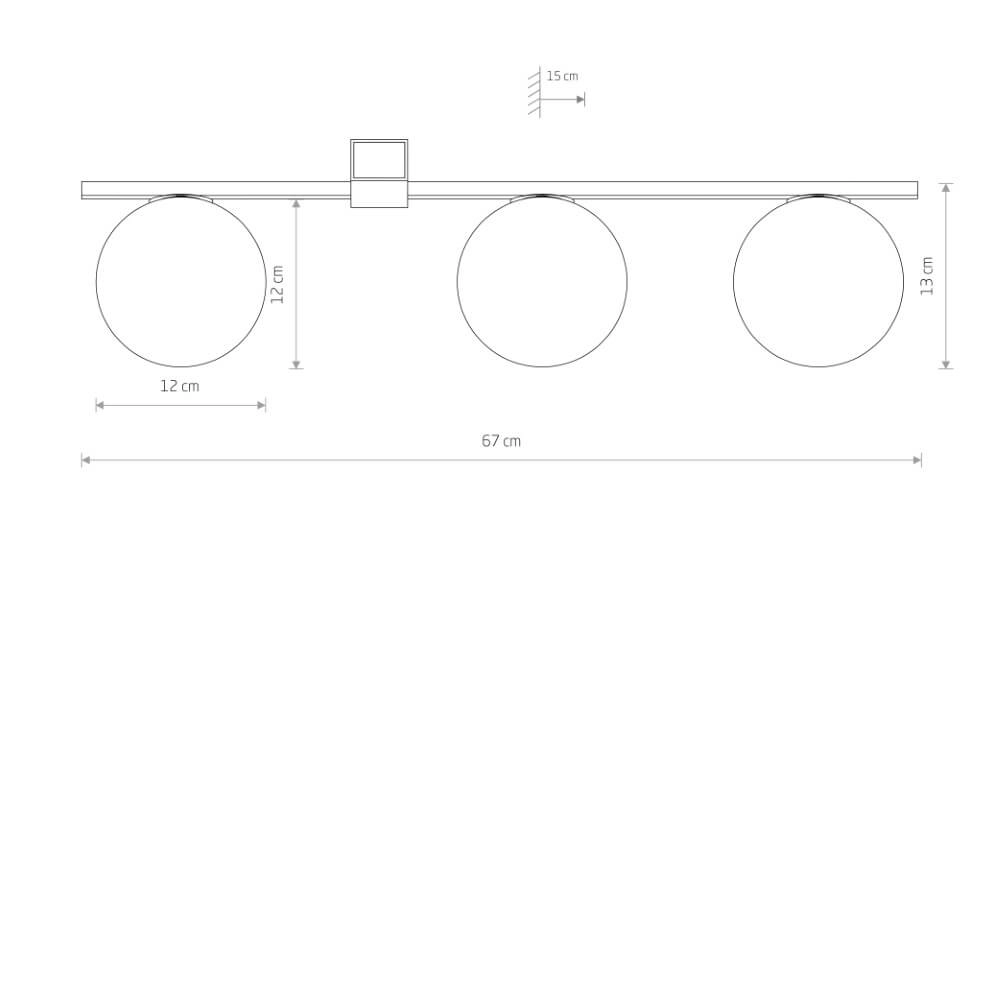 Glazen hanglamp Pik 3x wit glas Lyora 5903139103015