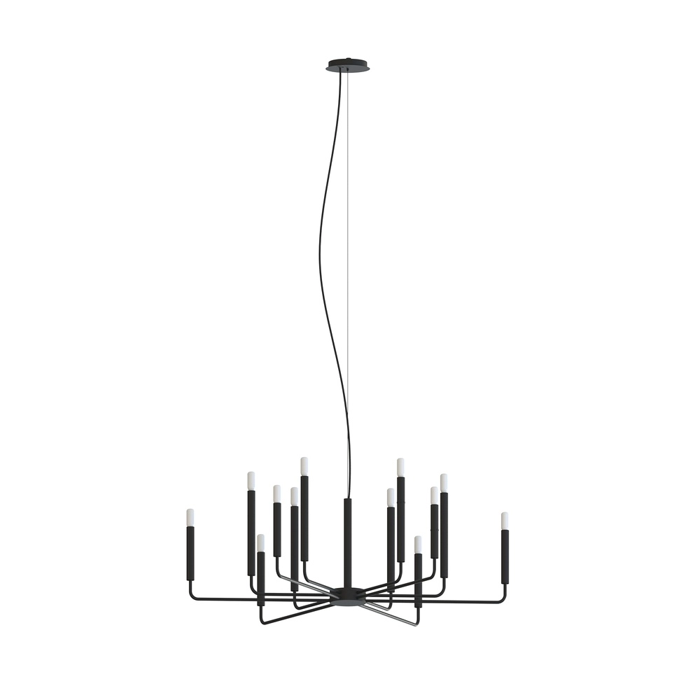 Moderne kroonluchter Orto zwart Ø 103cm