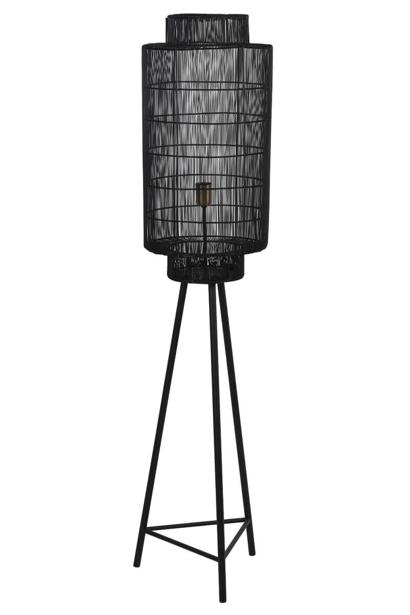 Bohemian vloerlamp Gruaro zwart Ø 32cm Light & Living 8717807206482