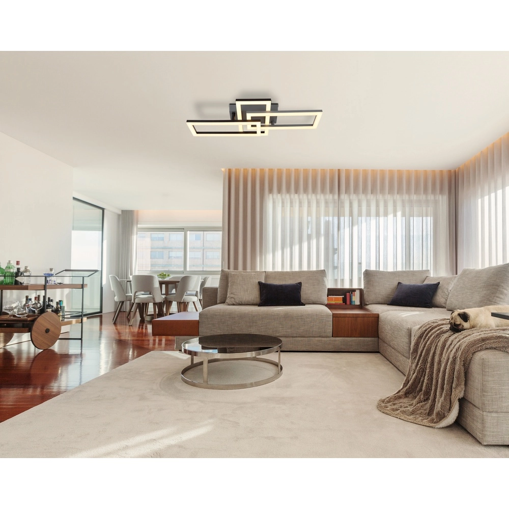 Zwarte design plafondlamp Sapena 61,4 x 34,1cm Globo 9007371456390