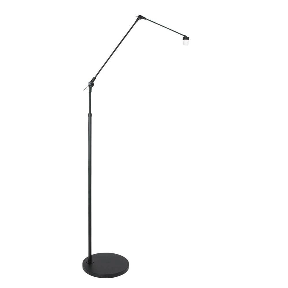 Vloerlamp instelbaar Prestige Chic zwart met strokleurige kap Steinhauer 8712746172928