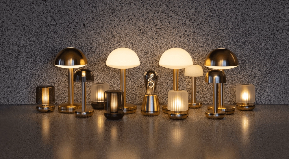 Rechargeable table lamp Bug Gold Humble 7446023313339