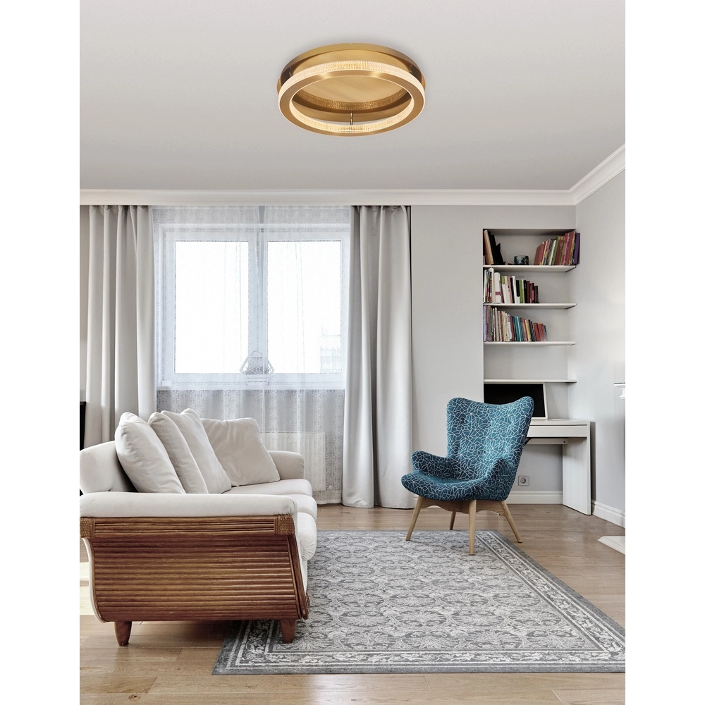 Plafondlamp Fiore goud Ø 40cm