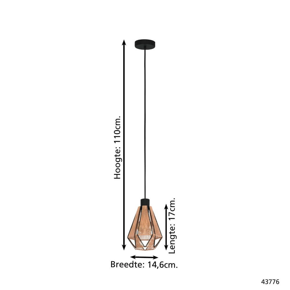 Landelijke hanglamp Adwickle Eglo 9002759437763