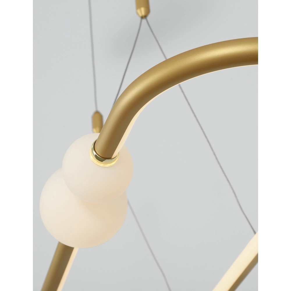 Hanglamp Celia goud met wit ovaal Lyora 5212017429346
