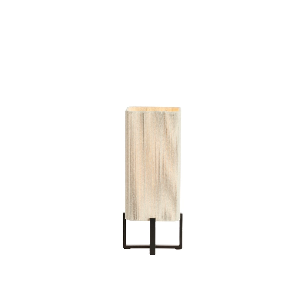 Tafellamp Wyn 39cm - crème touw met zwart Light & Living 8717807792527